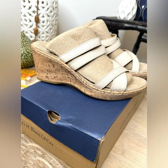 G.H. Bass & Co. Bahama Wedge Sandal Size 7 1/2 m - Picture 5 of 7